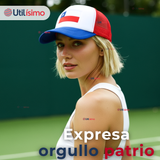 Gorro Jockey Talla Única Ajustable Malla Poliéster Estampado Chileno