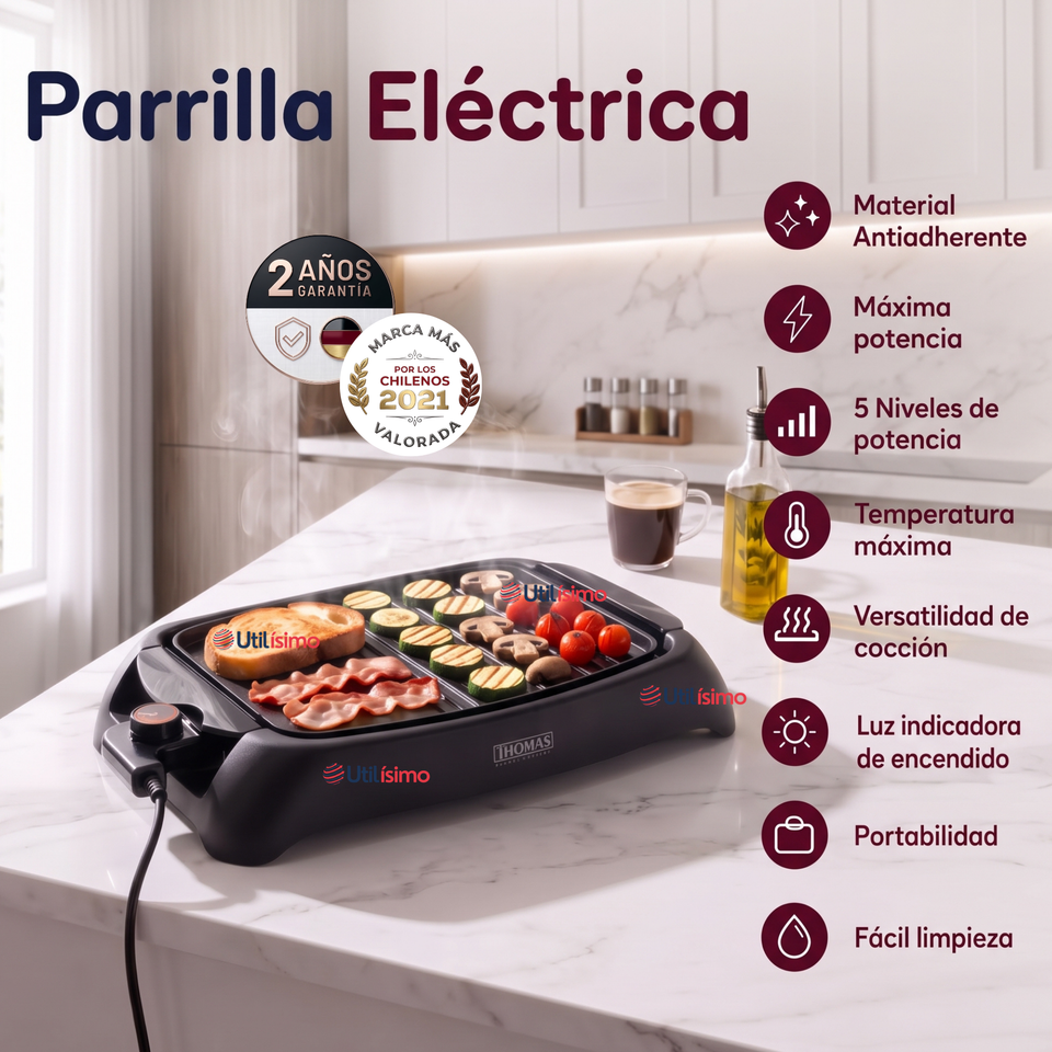 Parrilla Eléctrica Thomas Th-180 1000w