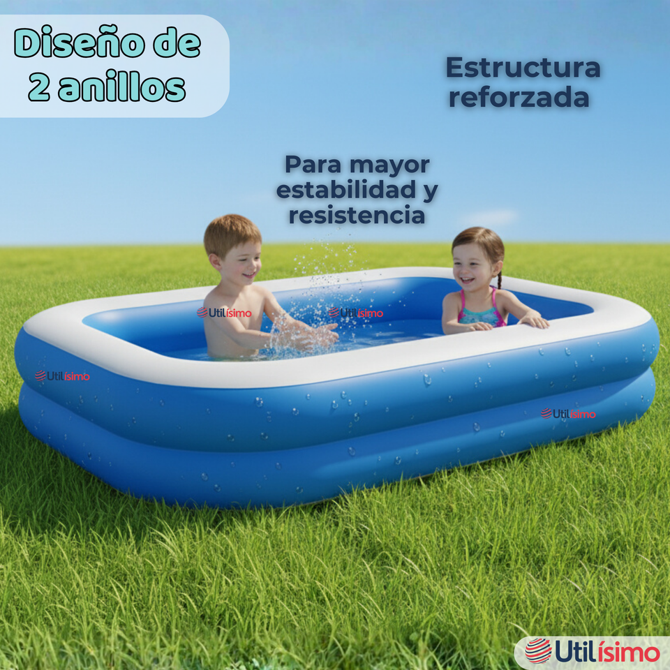 Piscina Inflable Rectangular 2mx1.2mx40cm Color Azul