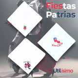 Pack 3 Pañuelos Baile Cueca 36 CM Bordados Fiestas Patrias Surtidos