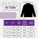 Pack 3 Poleras Camisetas Bambú Lilas Cuello Beatle Primera Capa  Manga Larga Niña