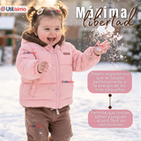 Parka Osito Con Capucha Manga Larga Rosado Niña Infantil