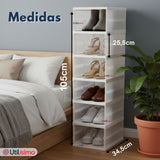 Zapatera Plegable 6 Niveles Cajas Organizadoras Apilable Color Blanco