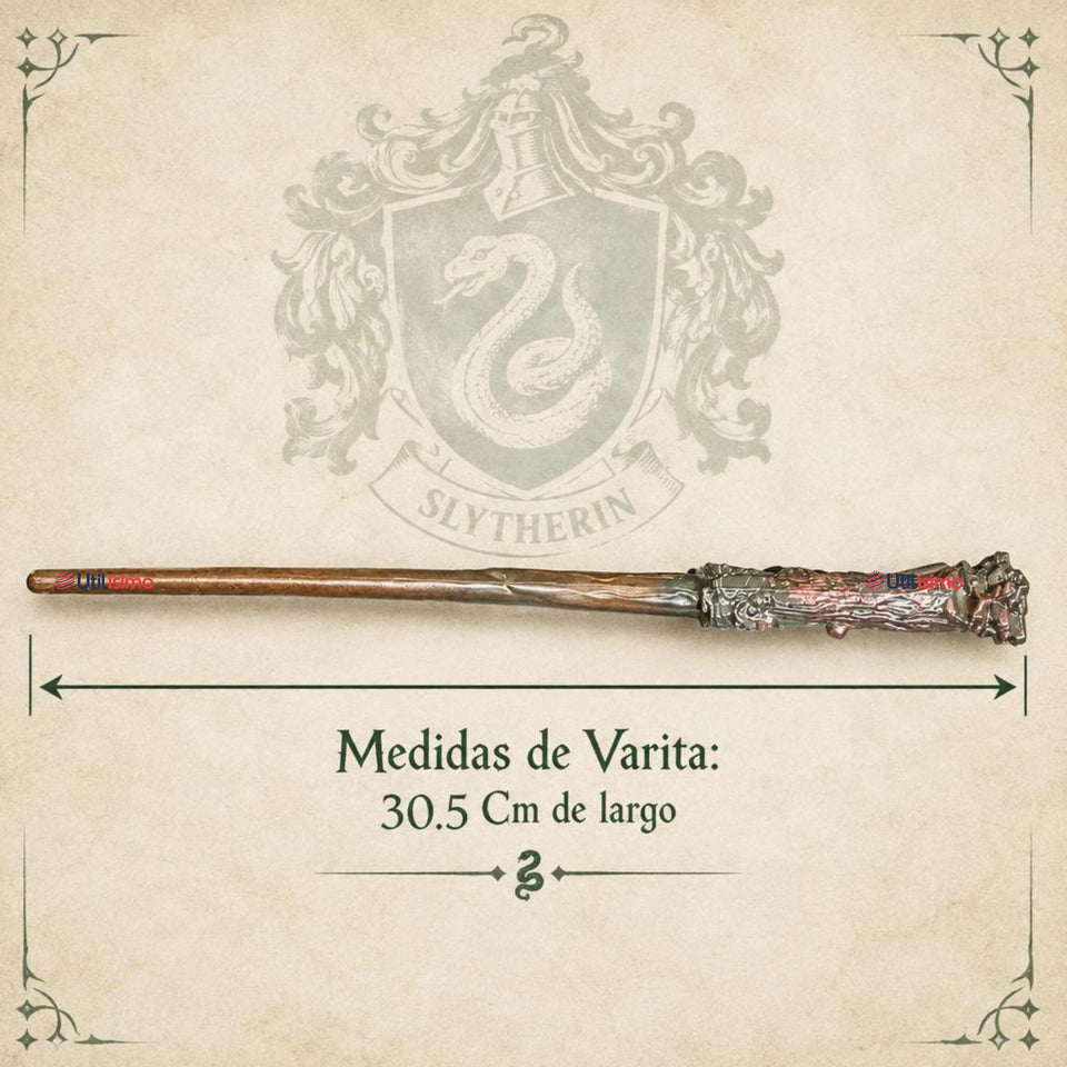 Disfraz Mago Verde Con Capa + Bufanda + Corbata + Varita Slytherin Juvenil