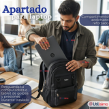 Mochila Ejecutiva Notebook Escolar Impermeable Resistente Viaje Cabina 44cm Negro 20L