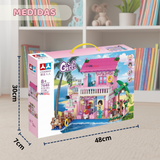 Set De Bloques Didácticos Juguete Niña Casa de Muñecas 474 Piezas