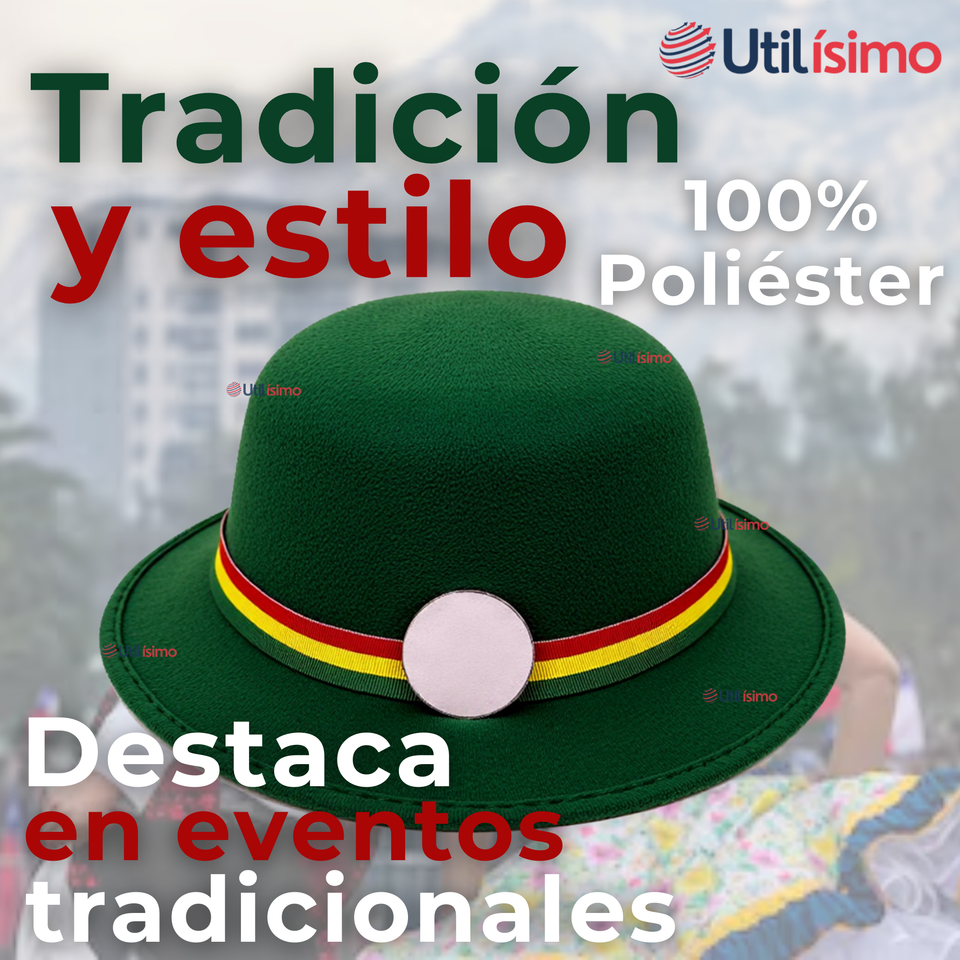 Sombrero Nortino Fiestas Patrias Gorro Niña Baile Danzas Verde