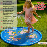 Alfombra Piscina Agua Rociador Para Niño Color Azul 100 cm