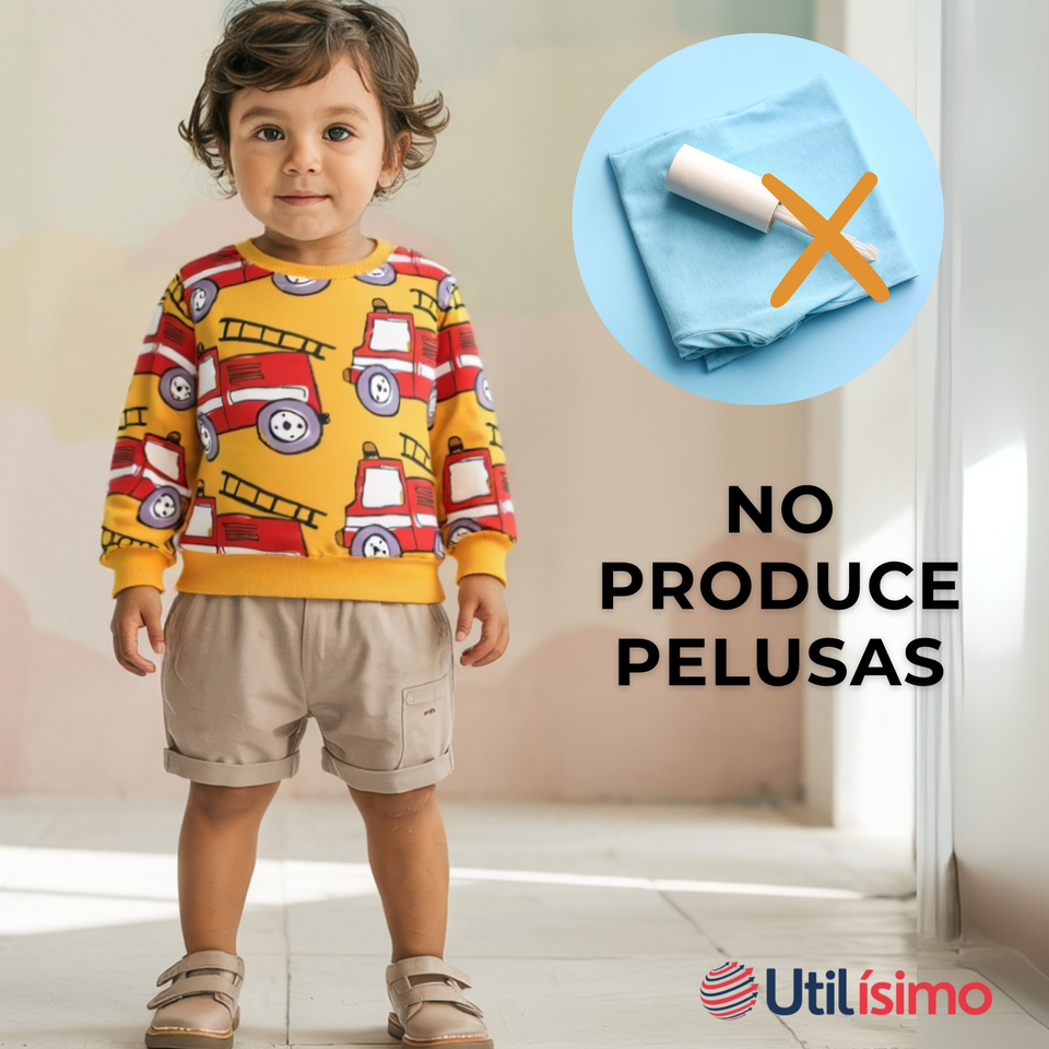 Polerón Algodón Cuello Redondo Niño Mostaza Bomberos