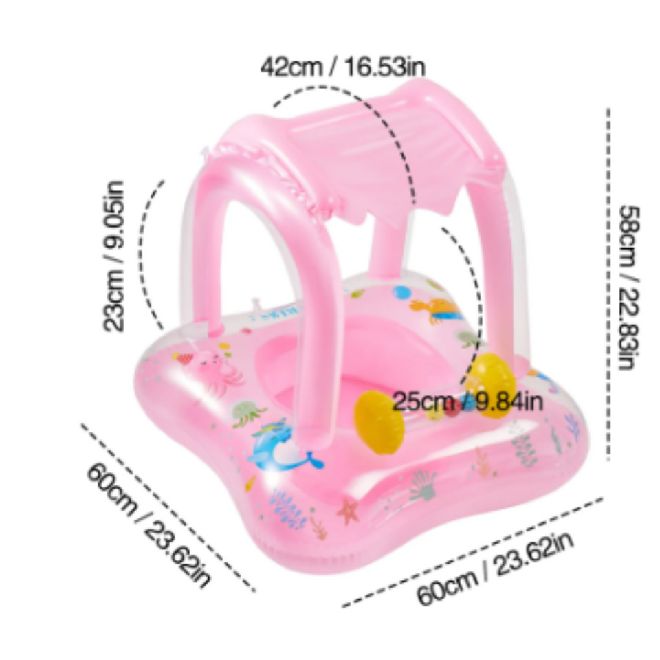 Asiento Flotador Inflable con Techo New Line Bebés