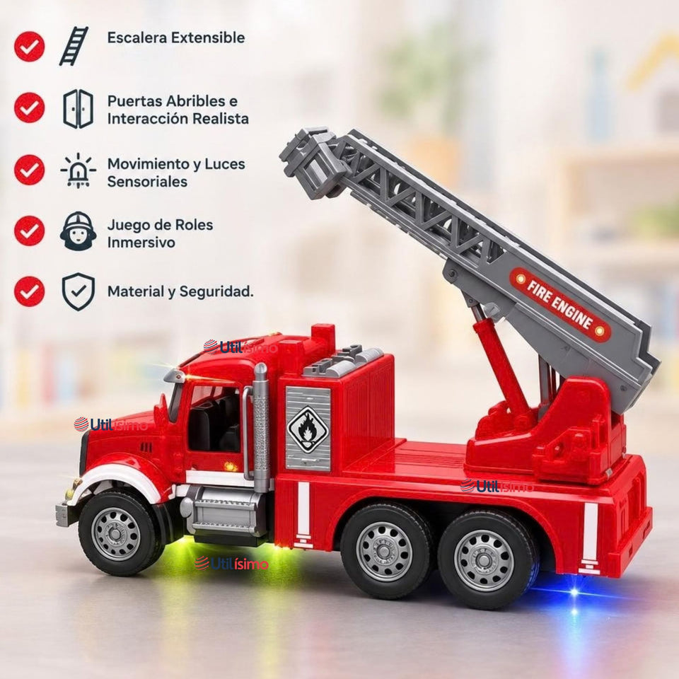 Camión Bomberos Juguete Infantil Camión De Luces y Sonidos Interactivo Niño