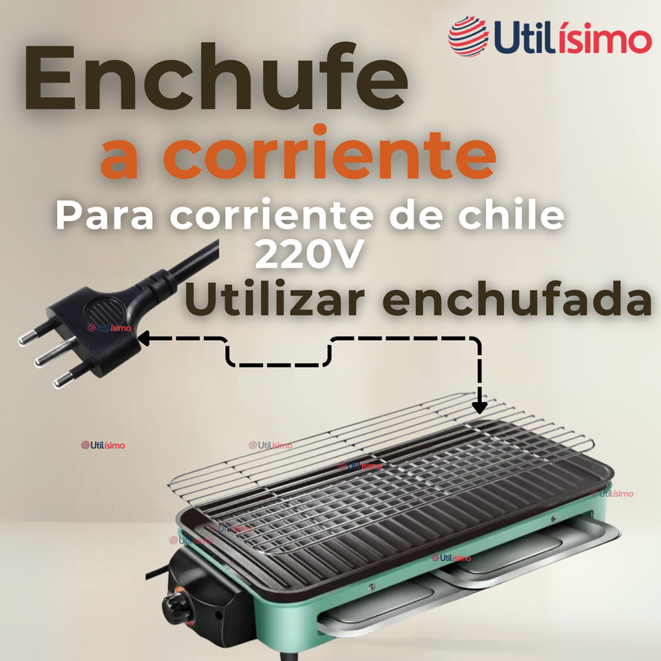 Asador Parrillera Eléctrico Doble Nivel 1500w Churrasquera Portátil