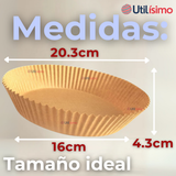 Kit De 100 Unidades Forros Desechables Antiadherentes Papel Para Freidora De Aire