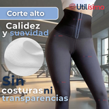 Calza Leggings Deportiva Tiro alto Con Faja Reductora Y Moldeadora Mujer