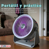 Mini Ventilador De Mesa Gris Silencioso Portátil Recargable USB