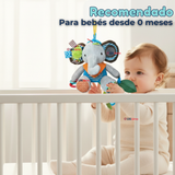 Juguete Peluche Animales Sensorial Con Mordedor Y Sonajero Diseño Elefante Niña y Niño