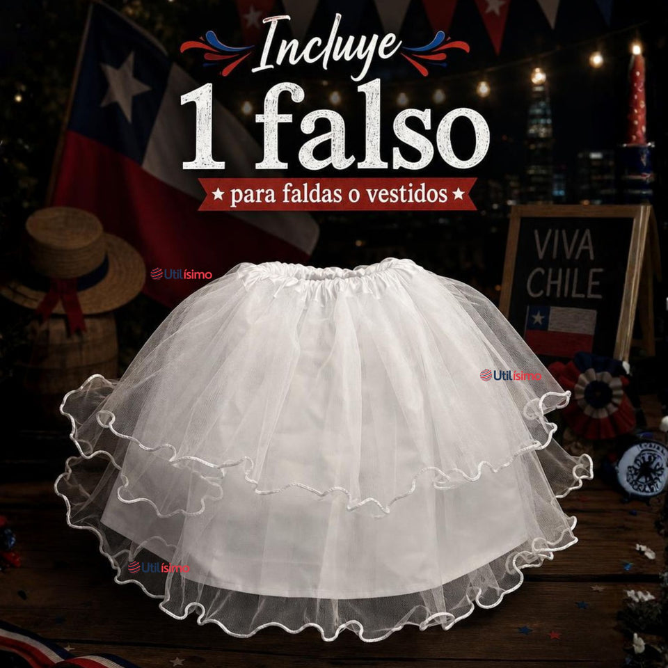 Falso Para Faldas Niña Traje Típico Fiestas Patrias