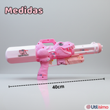 Pistola Lanza Agua Dinosaurio Color Rosado Juguete 40cm Niña
