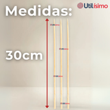 Pack 45 Piezas Brochetas Para Anticuchos Pinchos Bambú Palillos 30cm