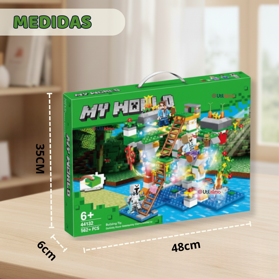 Juguete Bloques de Construcción My World Con Luces 562 Piezas Niño
