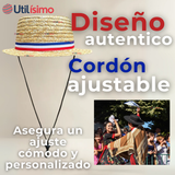 Sombrero Huaso Chupalla Ajustable Elegante Fiestas Patrias