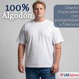 Pack 6 Camisetas Poleras 100% Algodón Básica Lisa Elástica Hombre Blanco