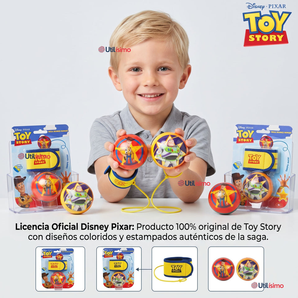 Toy Story Bungee Ball Pelota De Rebote Con Pulsera