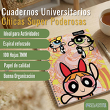 Pack 10 Cuadernos Universitarios Chicas Superpoderosas 100 Hojas Proarte Powerpuff Girls