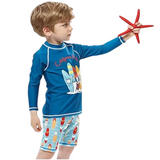 Traje De Baño Manga Larga Niño Jump Kids California Surf