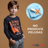 Polerón Algodón Cuello Redondo Niño Negro Dinosaurio