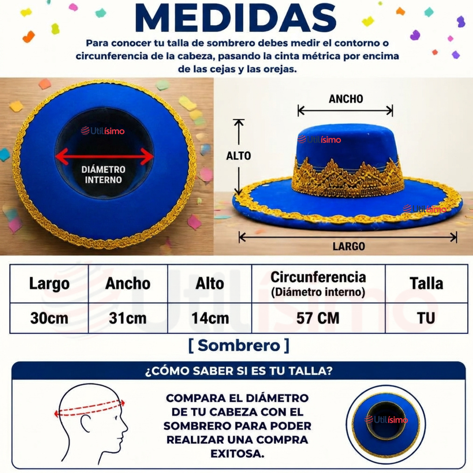 Traje Caporal Típico Completo Con Sombrero Azul Hombre Fiestas Patrias