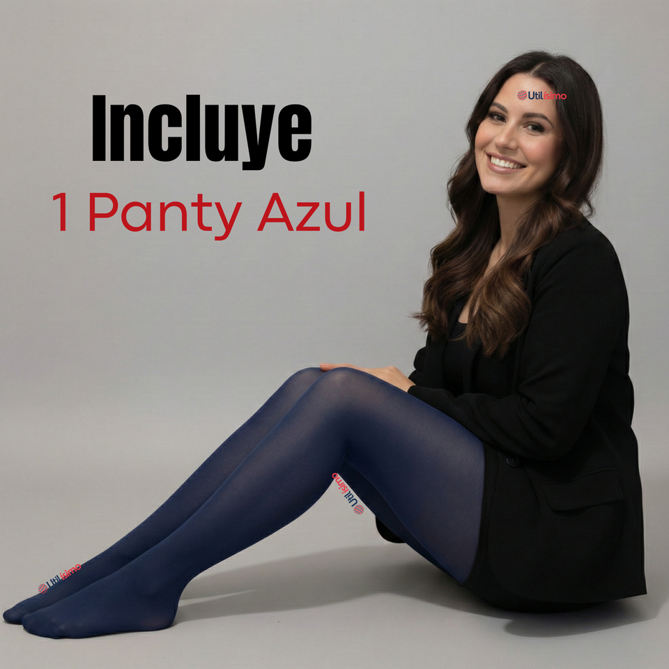 Pantys Semitransparentes Elasticadas Oficina Azul
