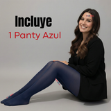 Pantys Semitransparentes Elasticadas Oficina Azul