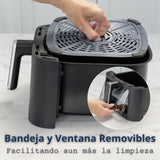 Oster® Freidora de Aire Digital, Recubrimiento Oster® DiamondForce, 6L de Capacidad, 10 Programas Automáticos, CKSTAF60WDDF + 300 Forros Desechables para Air Fryer