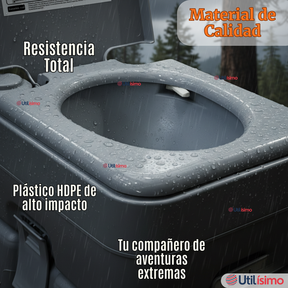 Baño Inodoro Químico Portátil Camping 20 Litros Reutilizable