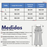 Calza Polar Con Chiporro Palazzo Mujer Elasticada Térmica Azul Jeans
