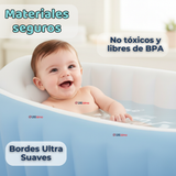 Bañera Inflable Plegable Portátil Para Bebés Con Bomba Aire Niño Azul