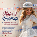 Sombrero Gorro Caporal Mujer Fiestas Patrias Blanco Baile Típico