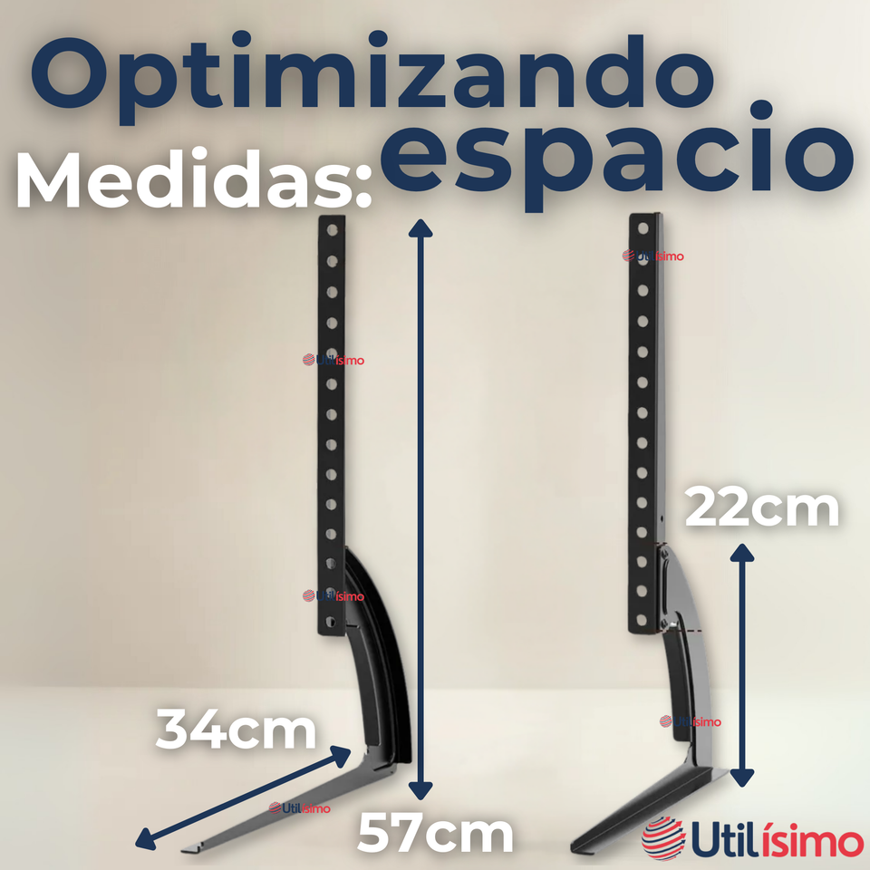Soporte TV Mesa Ajustable 45Kg 37 a 75 Pulgadas 37 40 43 48 50 55 58 60 65 70 75