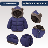 Parka Con Capucha Mangas Larga Niño Grey