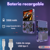 Pantalla IPS Retro Gaming Portátil R36s 64GB Consola Recargable USB