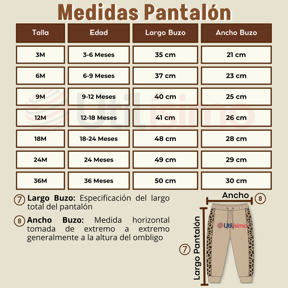 Conjunto 3 Piezas Buzo Pantalón Polerón Body De Algodón Beige Bebé Niña