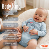 Pack 5 Bodys Manga Larga 100% Algodón Tedmimak Sweet Nature Bebé Niño