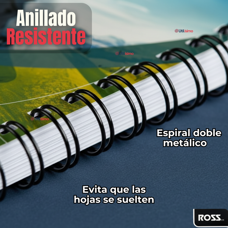 Pack 10 Cuadernos Universitario SportX Action Ross 7mm 100 hojas Diseños Surtidos