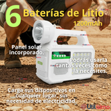 Kit Solar Camping Emergencia Con Radio-Parlante- Foco-Linterna 2 Ampolletas Recargable USB