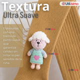 Panty 3D Osito Café Tejida Niña Ballerina 78% Algodón Premium