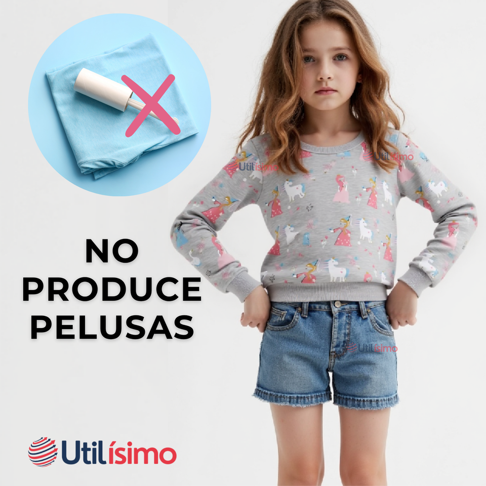Polerón Algodón Cuello Redondo Niña Gris Princesas