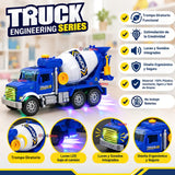 Camión Mixer Azul Juguete Infantil Camión De Luces y Sonidos Interactivo Niño