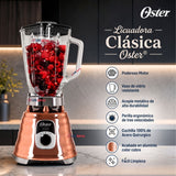 Licuadora clásica Oster® cobre con perilla ergonómica de 3 velocidades BLST4128