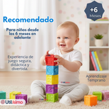 Set 8 Bloques Sensoriales De Silicona Con Números Juguete Bebé
